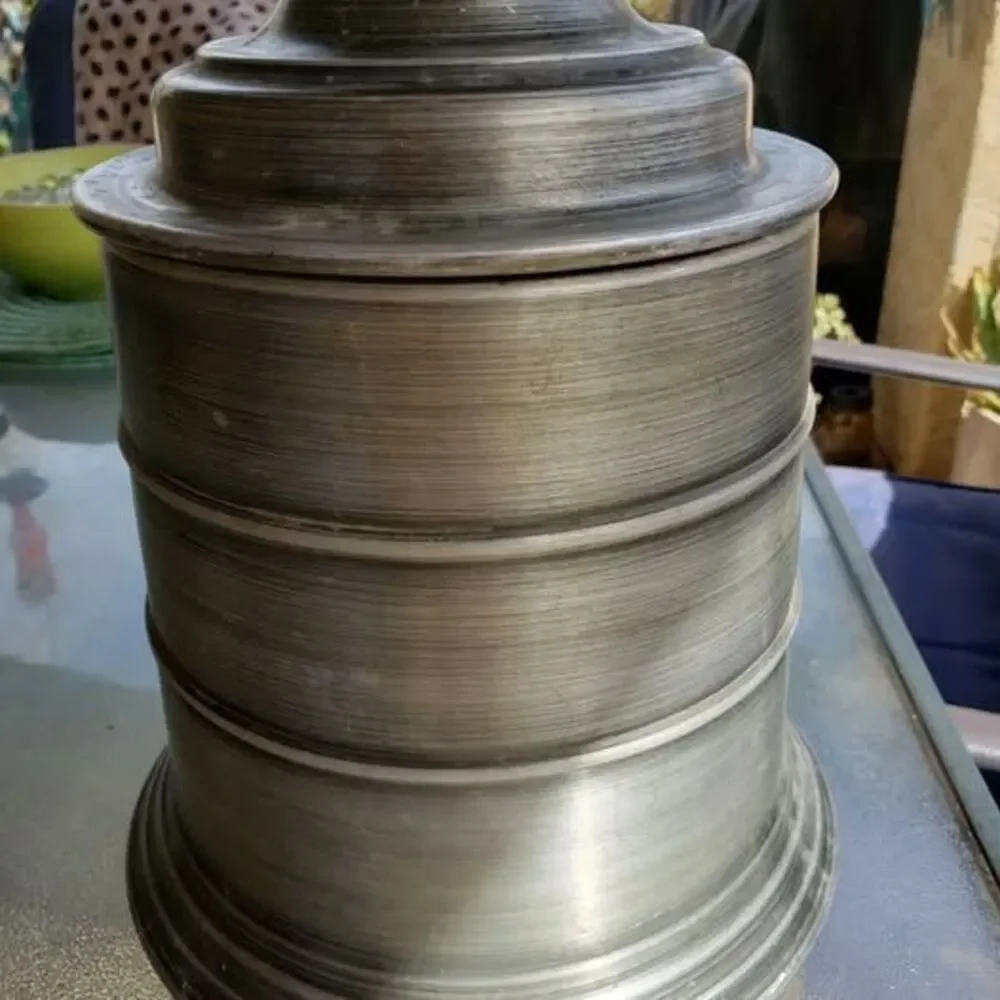 Italian Stein Pewter Ice Bucket Vintage Seymour Mann